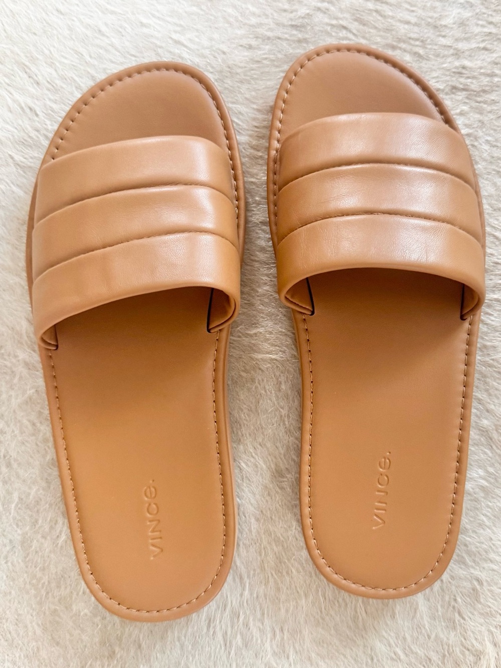 VINCE. Olina Leather Slip-On Padded Footbed Slide Sandal 9.5 - Picture 5 of 12